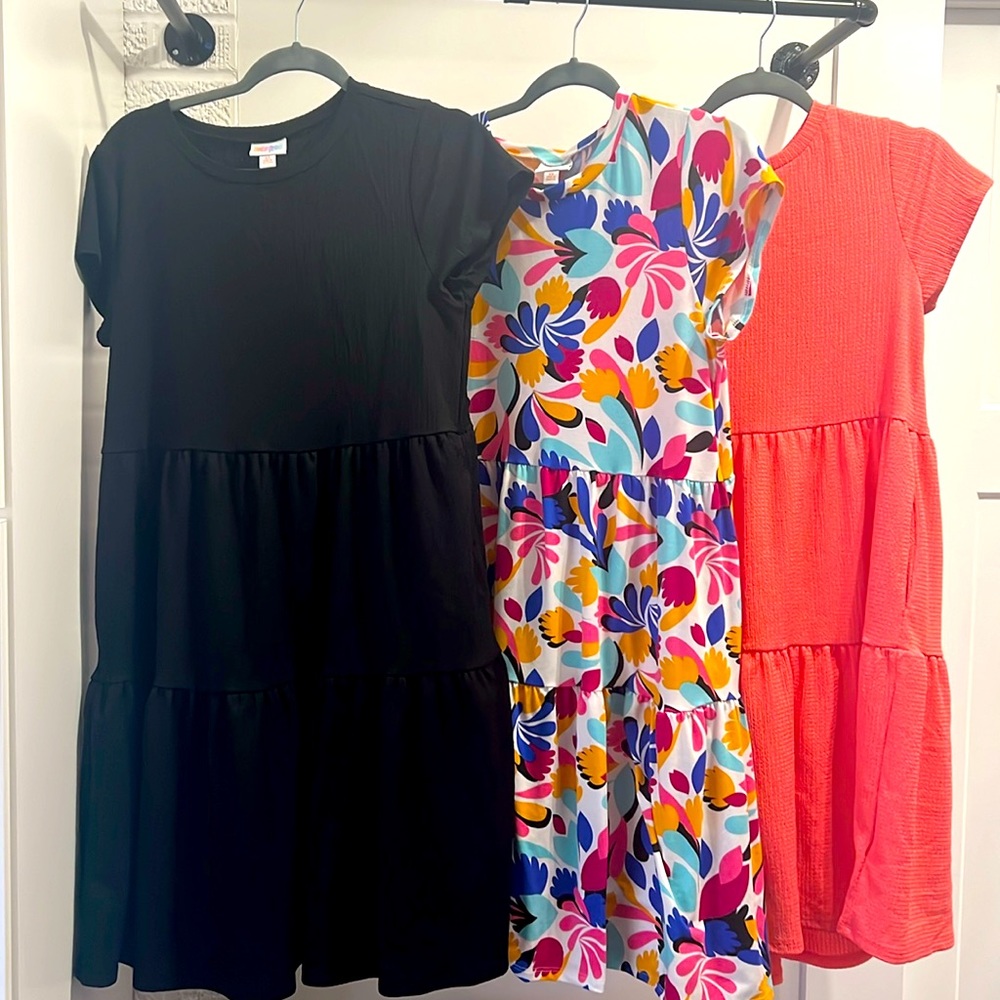 3 LulaRoe Tiered Ariel Dresses